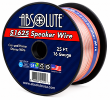 Charger l'image dans la galerie, Absolute S1625 16 Gauge 25 Feet Clear Speaker Wire