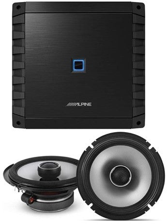 Alpine S2-A36F 600W Class-D 4-Channel Car Amplifier & S2-S65 6.5" Coaxial Speakers