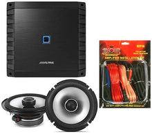 Load image into Gallery viewer, Alpine S2-A36F 600W 4-Channel Car Amplifier &amp; S2-S65 6.5&quot; Coaxial Speakers &amp; KIT10 Installation AMP Kit