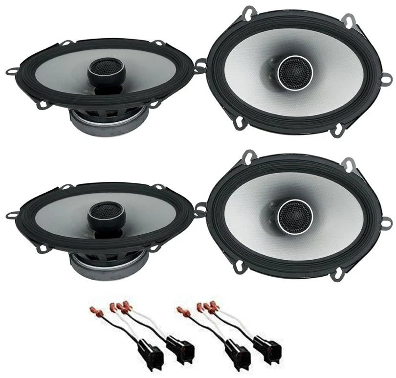Alpine S 5x7" Front+Rear Factory Speaker Replacement Harness Fit 07 Ford Mustang