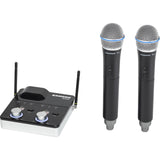 Samson SWC288MHQ8-K Concert 288m Handheld Dual-Channel Wireless Handheld Microphone System