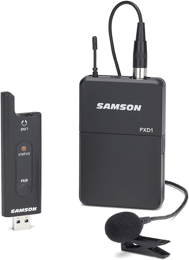 Samson XPD2 Lavalier USB Digital Wireless System with LM8 Lavalier Microphone SWXPD2BLM8