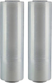 BM PAPER 2 Rolls Hand Stretch Plastic Film Shrink Pallet Wrap 18
