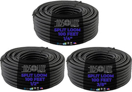 Absolute 3 Rolls 100 Feet Black 1/4