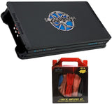 Soundstream BXT4.2000 Bass Xtreme Series 4Ch Amplifier + 8 Gauge Amp Kit