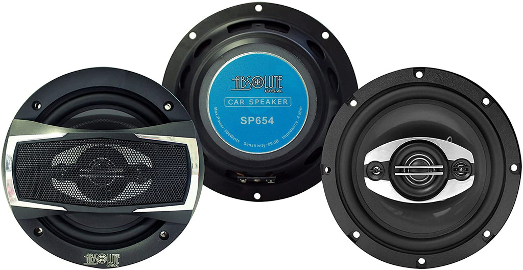 2 Pair Absolute USA SP654 SP Series 6.5" 4 Way full-range loudspeakers<br/> 6.5" 4 Way full-range loudspeakers Car Speakers 500 Watts Max Power