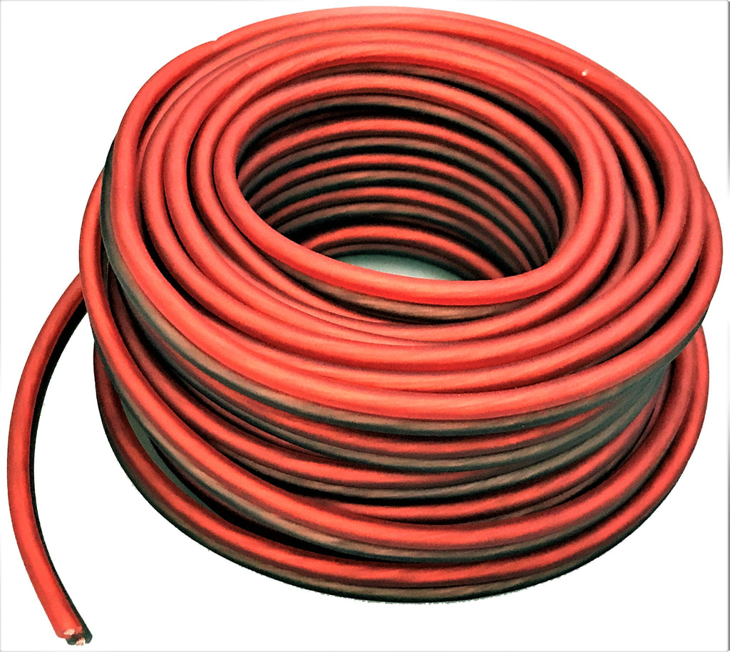 Absolute SWS14R50 Speaker Wire<br/>Marine Red/ Black 50 Ft True 14 Gauge Marine Car, Home Audio Speaker Wire Cable