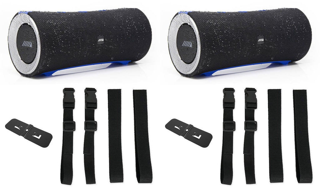 1 Pair Alpine AD-SPK1PRO Turn1 Waterproof Bluetooth Speaker with Universal Roll Bar Mounting Kit