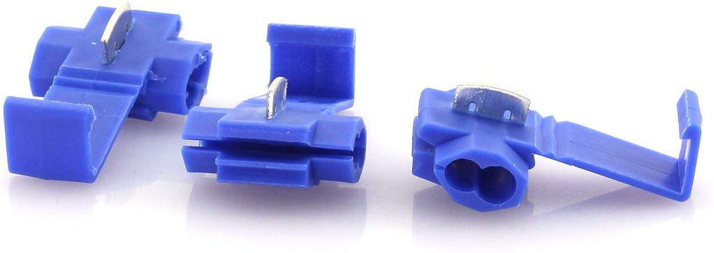American Terminal SPL1614B 50pcs Lock Quick Splice Wire Terminals Snap Lock Blue 16-14 AWG