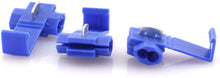 Load image into Gallery viewer, American Terminal SPL1614B 50pcs Lock Quick Splice Wire Terminals Snap Lock Blue 16-14 AWG