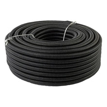 Load image into Gallery viewer, 2 Rolls 100 Ft 1" Split Wire Loom Conduit Polyethylene Black Tubing Sleeve Tube