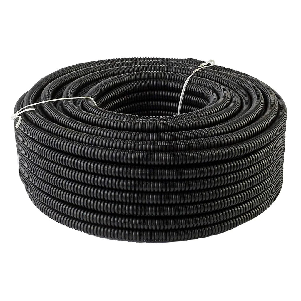 Absolute USA 4 rolls 100 feet 1/2" split wire loom conduit polyethylene tubing black sleeve tube