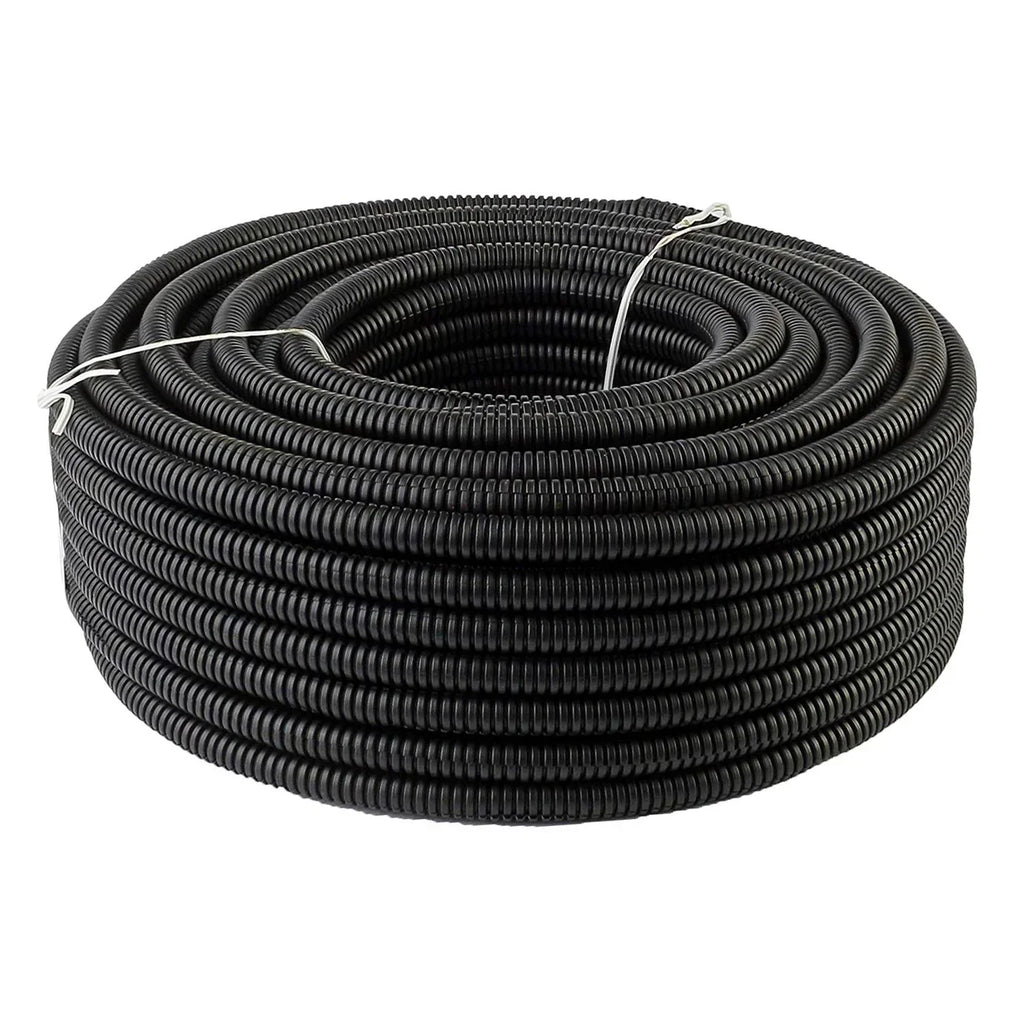 25 Ft. 3/8" Split Wire Loom Conduit Polyethylene Tubing Black Color Sleeve Tube