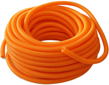 Load image into Gallery viewer, Absolute SLT14-100OR 100&#39; 1/4&quot; 5mm orange split wire loom conduit polyethylene corrugated tubing sleeve tube