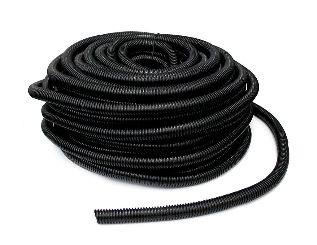 Absolute SLT38-25 25' 3/8" 10mm Split Wire Loom Conduit Polyethylene Corrugated Tubing Sleeve Tube