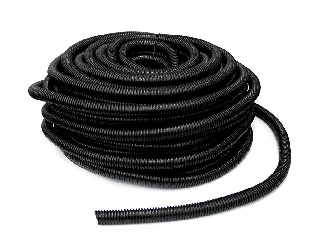 American Terminal  20 FT 58 INCH Split Loom Tubing Wire Conduit Hose Cover Auto Home Marine Black