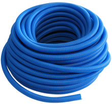 Load image into Gallery viewer, Absolute SLT14-50BL 50&#39; 1/4&quot; 5mm blue split wire loom conduit polyethylene corrugated tubing sleeve tube