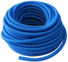 Load image into Gallery viewer, Absolute SLT14-50BL 50&#39; 1/4&quot; 5mm blue split wire loom conduit polyethylene corrugated tubing sleeve tube