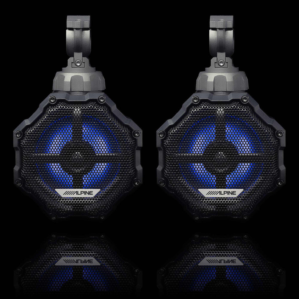Alpine SPV-65RGB-CAN 6.5” Weather-Resistant RGB LED Speaker Bundle