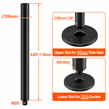 Charger l'image dans la galerie, MR DJ SS40 36"/38mm Subwoofer Speaker Pole M20 Threaded &amp; Mount Dual 35mm/38mm
