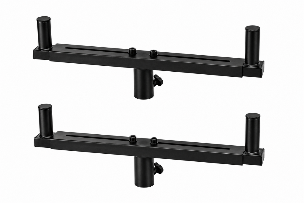 2 MR DJ SSD80 Universal Dual Speaker Pole Mount Adjustable Bars for PA/DJ Speaker Cabinets
