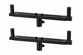 2 MR DJ SSD80 Universal Dual Speaker Pole Mount Adjustable Bars for PA/DJ Speaker Cabinets