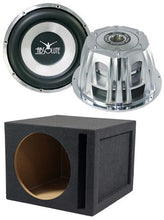 Charger l&#39;image dans la galerie, Absolute ST-1500 2000 Watt 10&quot; Car Subwoofer + Ported Enclosure Box + 8 Gauge Amp Kit