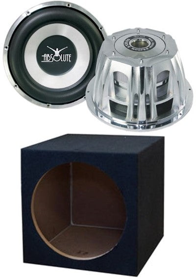 Absolute Strike ST-1500 2000 Watt 10" Dual 4-Ohm Bass Car Audio Subwoofer