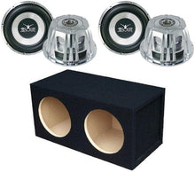 Charger l&#39;image dans la galerie, Absolute ST-1500 2000 Watt 10&quot; Dual 4-Ohm Car Subwoofer + Sealed Enclosure Box
