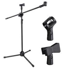 Load image into Gallery viewer, 4 MR DJ MS500 Heavy Duty Telescoping Microphone Mic Boom Stand, Tripod Cast Base