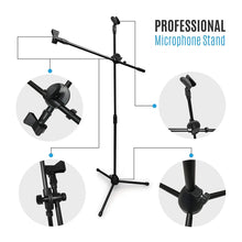 Load image into Gallery viewer, 10 MR DJ MS500 Heavy Duty Telescoping Microphone Mic Boom Stand Tripod