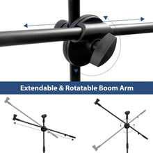 Load image into Gallery viewer, MR DJ MS300 Universal Adjustable Tripod Microphone Stands Adjustable Boom Stage with Mic Holder Clips