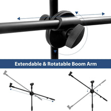Load image into Gallery viewer, MR DJ MS-300 Universal Adjustable Tripod Microphone Stands Adjustable Boom Stage with Mic Holder Clips