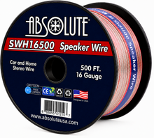 Charger l'image dans la galerie, Absolute SWH16500 500' 16 Gauge Car Home Audio Speaker Wire Cable Spool