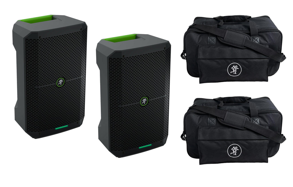 2 Mackie Thump GO 8" Portable Battery-Powered Loudspeaker  & Carry Bag