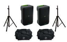 Charger l'image dans la galerie, 2 Mackie Thump GO 200 watt 8" 2-way Battery-powered portable loudspeaker &amp; Thump Go Carry Bag &amp; Speaker Stand