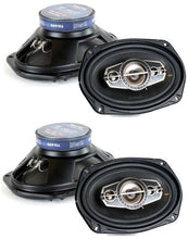 Charger l'image dans la galerie, 2 Absolute TQ-695 6x9" 5-Way Coaxial Car Speakers 600W Pair Carbon Fiber Cone Full-Range Audio Upgrade