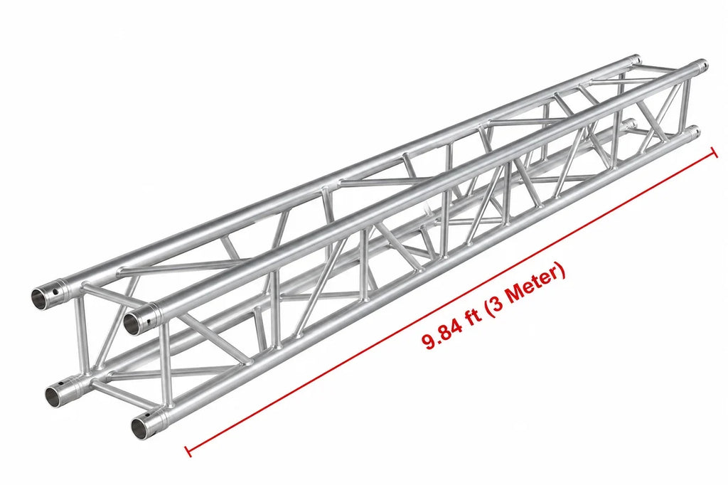 MR TRUSS TSQ984 9.84' x 12" Universal Straight Square Tubing Box Aluminum Lighting Trussing Segment for Pro Lighting