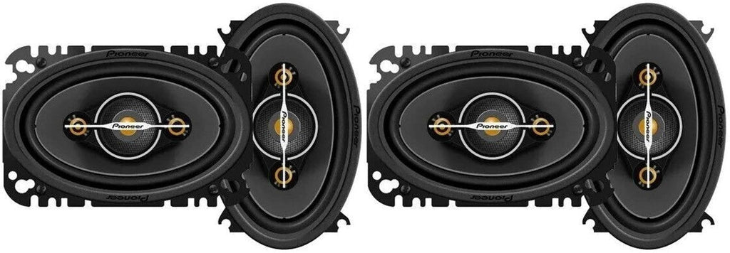 2 Pioneer TS-A4671F 420W 4x6" A-Series 4-way 4-ohm Coaxial Car Speakers