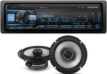 Charger l&#39;image dans la galerie, Alpine UTE-73BT In-Dash Digital Media Receiver Bluetooth &amp; S2-S65 6.5&quot; 480 Watts Coaxial Car Speakers &amp; KIT10 Installation AMP Kit