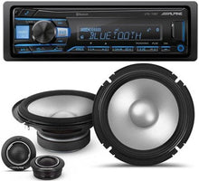 Charger l&#39;image dans la galerie, Alpine UTE-73BT In-Dash Digital Media Receiver Bluetooth &amp; S2-S65C 6.5&quot; Component Speakers