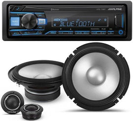 Alpine UTE-73BT In-Dash Digital Media Receiver Bluetooth & 2 Pair S2-S65C 6.5