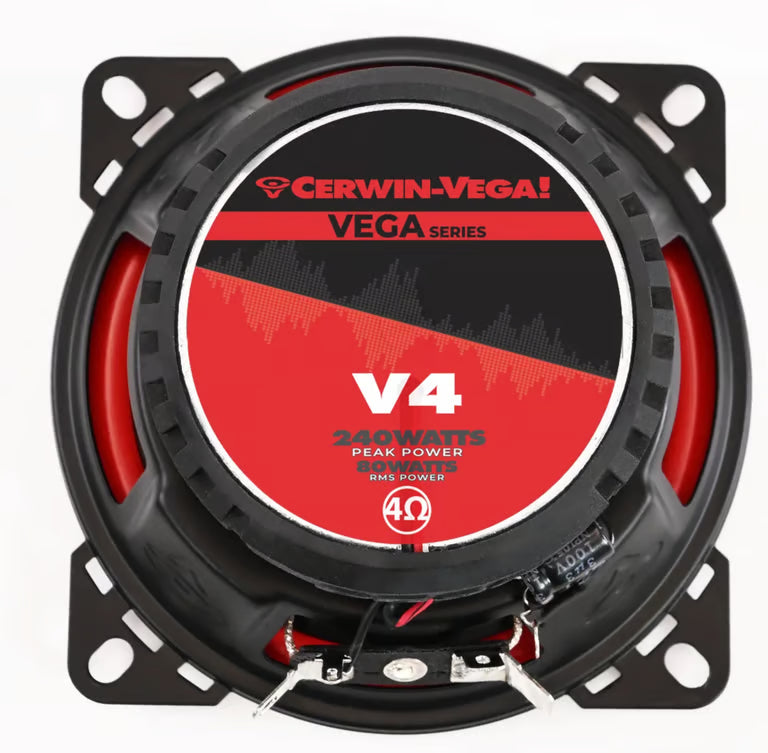 Cerwin Vega V4 2025 Edition 4" 2-Way Coaxial Speakers (4Ω)