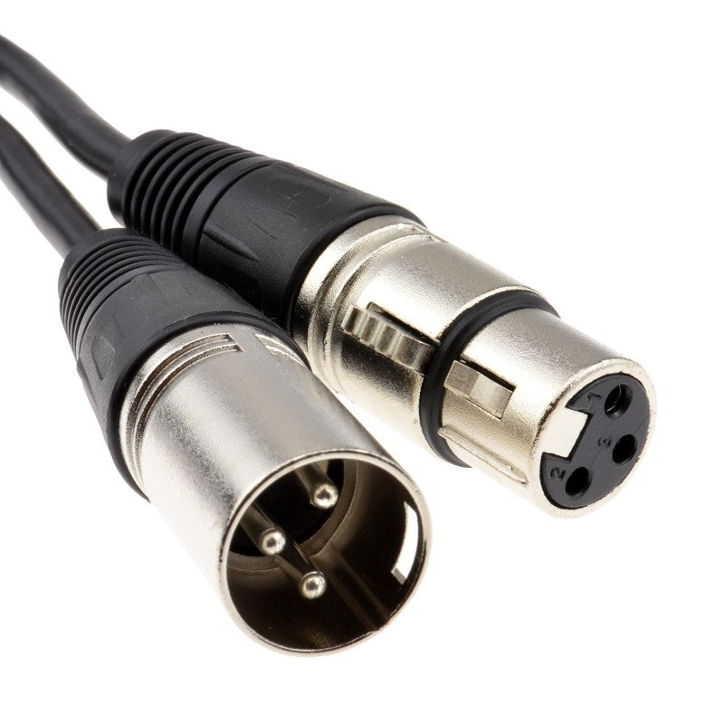 MR DJ CXMXF3 3' XLR Male to XLR Female Microphone Balanced Instrumental Dj XLR Interconnect Cable