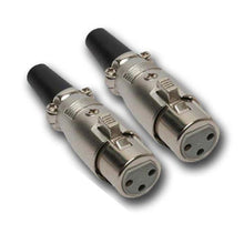 Load image into Gallery viewer, MR DJ XLRFH2 2 3-Pin XLR Female Connector Heads for Audio Microphone &amp; DMX Cable Applications