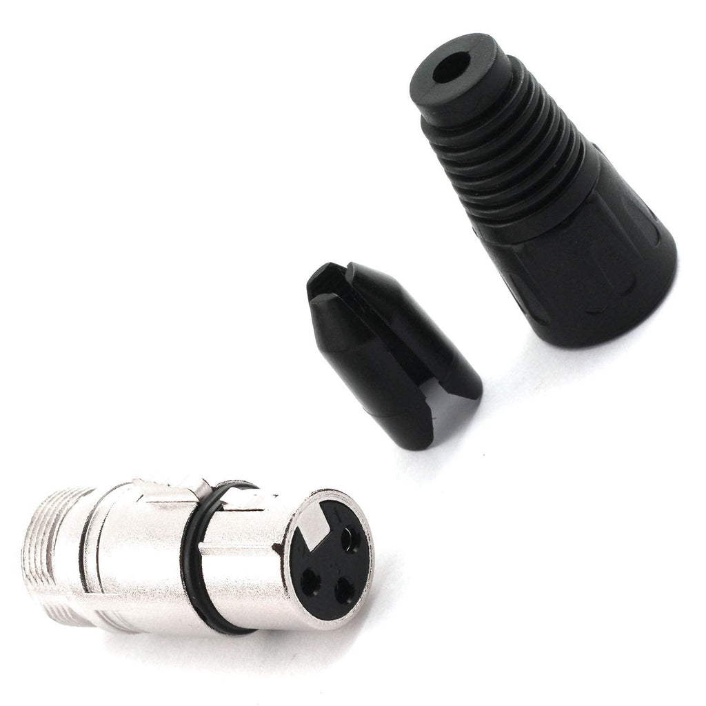 Mr. Dj XLRFH2 2 3-Pin XLR Male Female Microphone Audio Cable Connector Solder Snake Plug Mic XLR Adapter Connectors