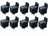 10 PACK Bosch Style 12 VOLT DC 40 AMP SPTD UTV/ATV RELAY 5 PIN W/ MOUNTING TAB