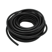 Load image into Gallery viewer, 100 FT 1/4 INCH Split Loom Tubing Wire Conduit Hose Cover Auto Home Marine Black