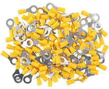 Load image into Gallery viewer, 100Pcs 12-10AWG Insulated Terminals Ring Electrical Wire Crimp Connectors