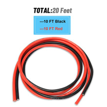 Load image into Gallery viewer, 10 Gauge 10 Feet Red +10 Feet Black Power Ground Wire Cable Car Boat RV ATV Marine
